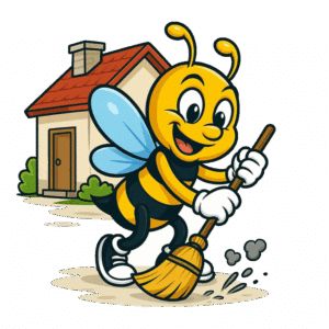 In Bremen Walle vor der Tür Fegen